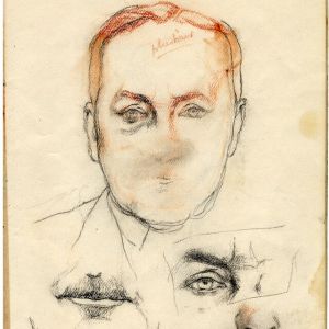 Studie voor het portret van Willem Elsschot uit 1942